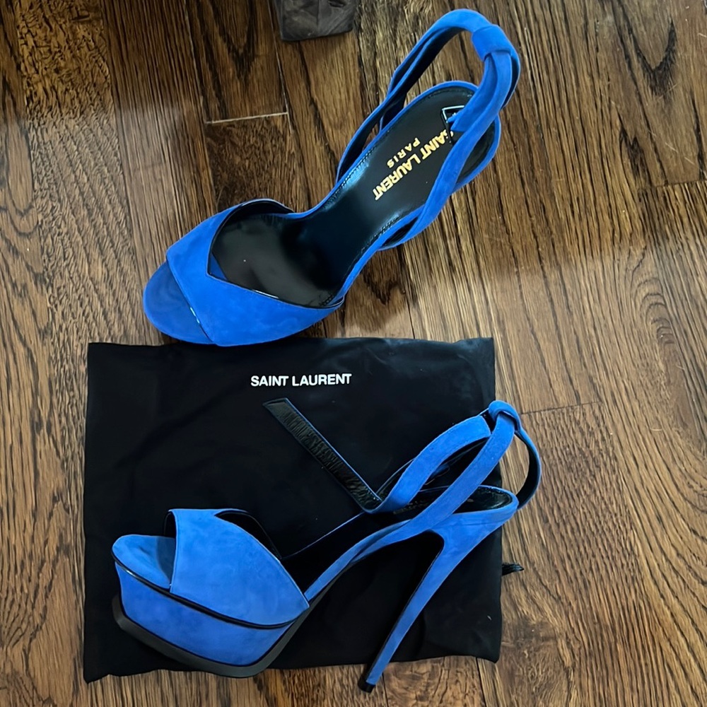 ***AUTHENTIC*** Saint Laurent Tribute suede sandals